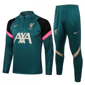 Liverpool Kind Trainings Sweatshirt Pak Kwart-Zip 2022-23 Groene